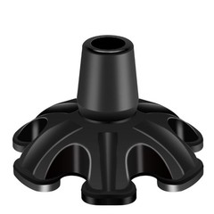 Cane Tip 3/4 inch 6 Support Feet Self Standing Tip, inch, Black