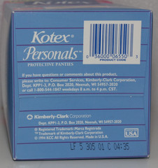 VINTAGE KOTEX PERSONALS 3 DISPOSABLE PROTECTIVE PANTIES SIZE 5 6 7 1994 NEW NOS