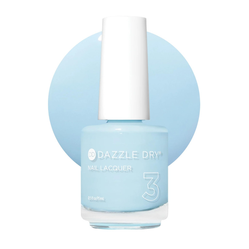 Dazzle Dry Nail Lacquer Step 3 – Lotion Please – A Light Powder Blue Gray