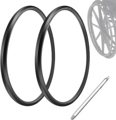(1 Pair) Wheelchair Rear Wheel Replacement Tire Wheelchair Tire 24 X 1 Ungive