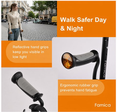 Famica Flexi Crutch – Forearm Crutches For Adults/seniors – Open Cuff