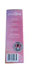 plusOne Vibrating Bullet Soft Touch Massager, 10 Vibration Settings, Waterproof