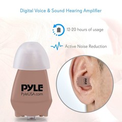 Pyle Digital Hearing Assistance Aid Amplifier, Rechargeable Battery & ITC Fit