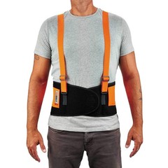 High Visibility Back Support Brace, 8″ Spandex Belt, Removable Straps, Comfort F