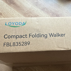 LOYODA Compact Foldaway Adjustable Height 2-Wheel Walking Frame FBL835289 Blue