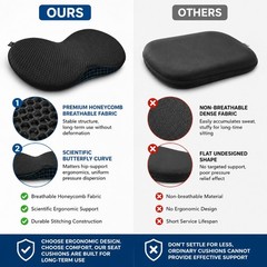 Black Memory Sponge Seat Cushion