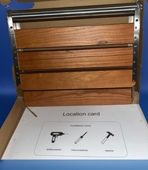 Wall Mounted Folding Shower Chair Wood & Stainless Steel Construction 380Lbs NEW