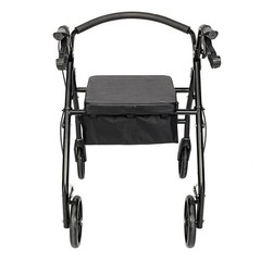 Medical Bariatric Rollator Support 286lb Folding Rolling Walker Adult w/4 Wheels