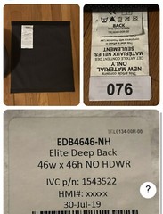 18×18 Matrx Elite Foam Seat Back Cushion w/ Privacy Flap For Wheelchair EDB4646