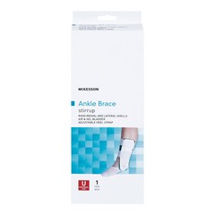 McKesson White Ankle Support One Size Hook and Loop Strap for the Foot