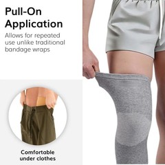 inflossom Bamboo Knee Sleeves, 2-Pack Compression Sleeve X-Large, Skin