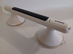 EHRRD Suction Cup Grab Bar Handle 12 inch Bathroom Non Slip Secure White Black