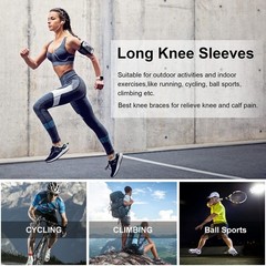 Full Leg Sleeves Long Compression Leg Sleeve Knee Sleeves Protect Leg, for Ma…