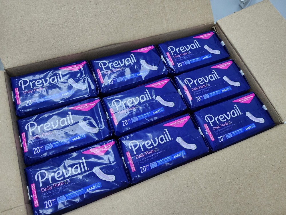 Prevail Daily Pads #4 Case Each Pkg 20 Count Case 180 Total