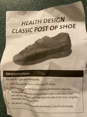Medical Surgical Post Op Walking Shoe Pre-owned Open Toe Mens Size MEDIUM/ Larg