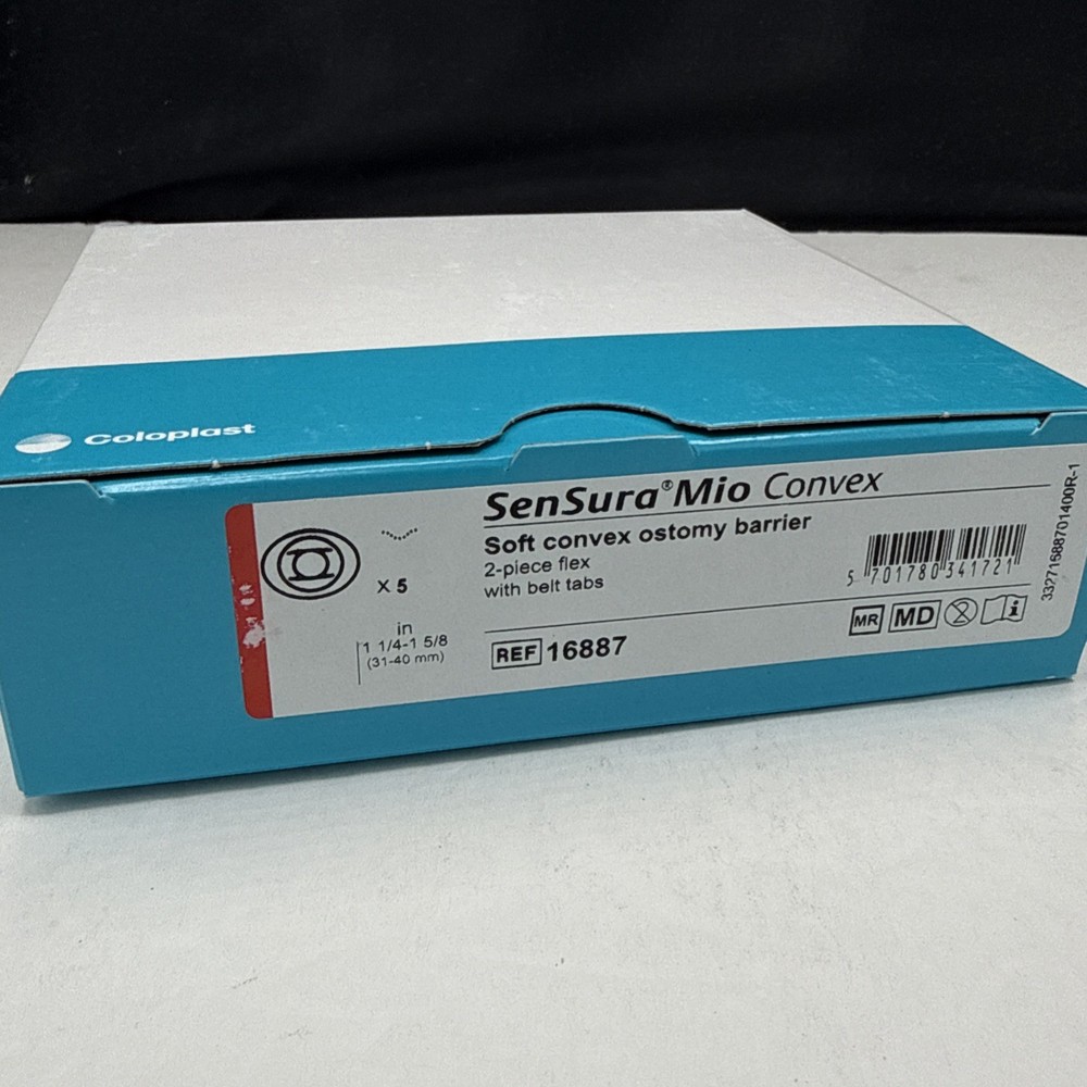 Coloplast 16887 SenSura Mio Convex 2Pc Ostomy Barriers 1-1/4″ – 1-5/8″ Box of 5