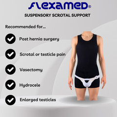 FlexaMed Suspensory Scrotal Support Relief for Hydrocele Vasectomy Swelling