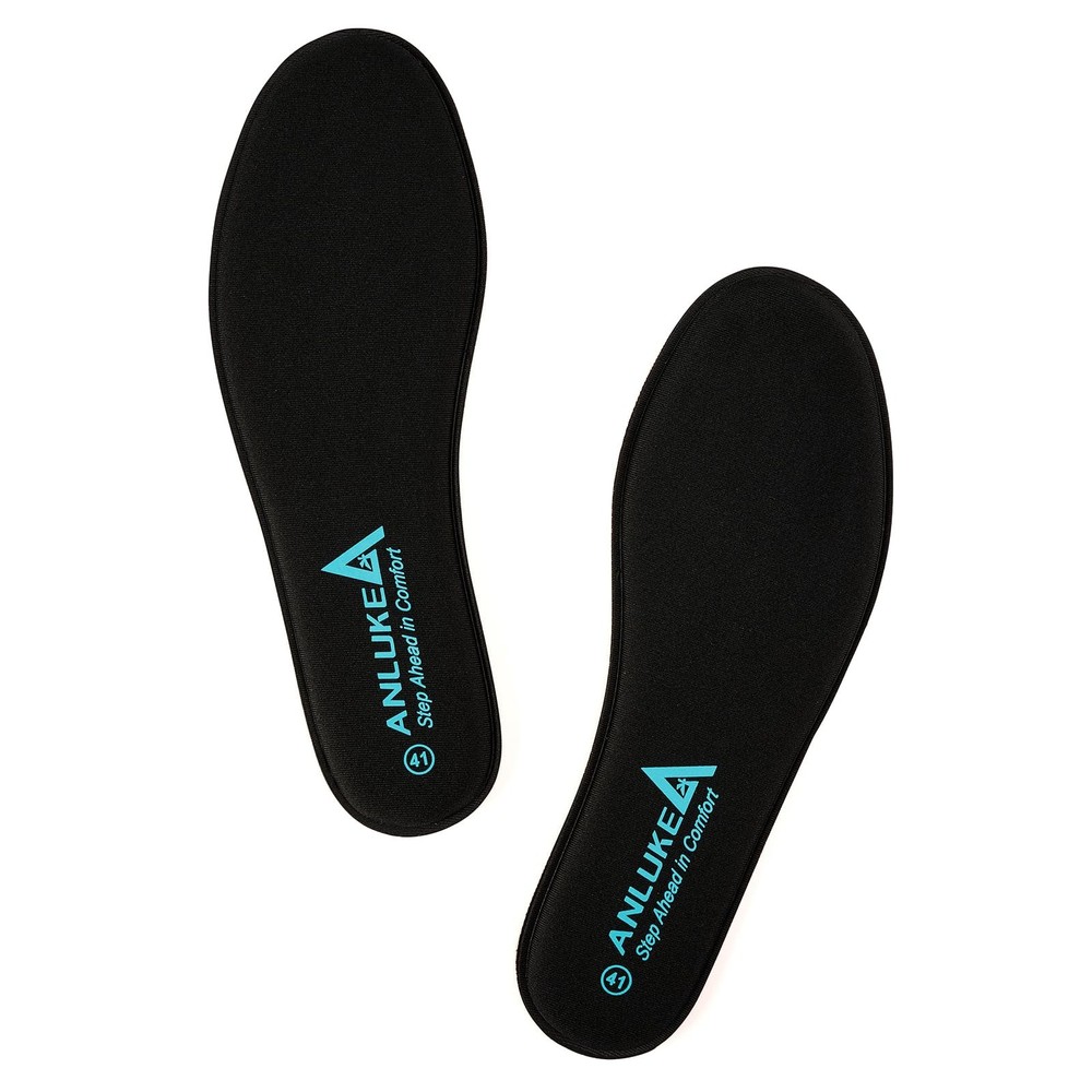 Memory Foam Insoles for Men & Women – 6-6.5 Women/4-4.5 Men, Black