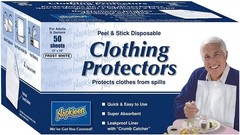 Disposable Adult Bib for Mealtime Protection Waterproof White Pack of 50
