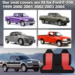 Thickened Oxford Cloth Front Solid Bench Seat Covers with Molded Headrests fit f