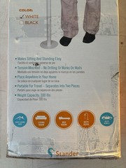 Stander Security Pole Tension Mounted Adjustable Portable White 1150-W NEW