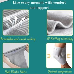 2-Pack Bamboo Knee Compression Sleeve for Men and Women, Compression Knee Sle…