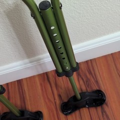 SportSwings Adjustable Height Lightweight Forearm Crutches Pair Green/Black