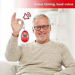Talking Alarm Clock Keychain to help seniors with vision and Hearing – Loud