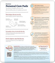 Tranquility Premium Personal Care Pads, Overnight Absorbency, 16 inch, 120 Count