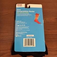 CVS Health Firm Compression Socks S/M Over the Calf 1 Pair Black