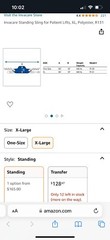 XL patient lift standing walking sling
