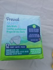 (48 ct Total) Prevail NU-FIT Adult Briefs – Bariatric Size (62– 73 in,157-185cm)