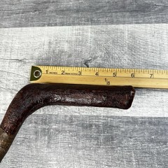 Natural Hardwood Walking Stick Cane Rustic Handcrafted Hiking Staff 35 Inch Bark