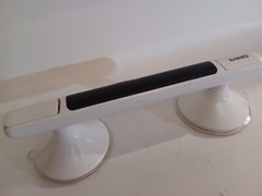EHRRD Suction Cup Grab Bar Handle 12 inch Bathroom Non Slip Secure White Black