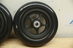 NEW PAIR 6″ x 30mm Soft Roll Caster Wheels Tires for Wheelchairs – 5/16″ Axle