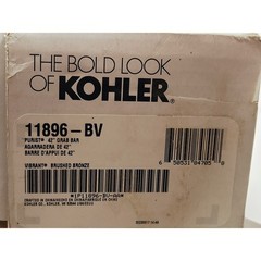 Kohler 11896-BV Purist 42 in Wall-Mount Grab Bar – Vibrant Brushed Bronze