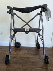 Stander 4250-BW Folding Rollator Walker Seat Black Walnut Lightweight