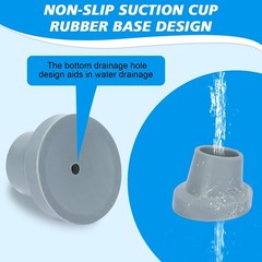 Replacement Rubber Feet for Shower Chair & Transfer Bench, Non-Slip Grip, 4 Pack