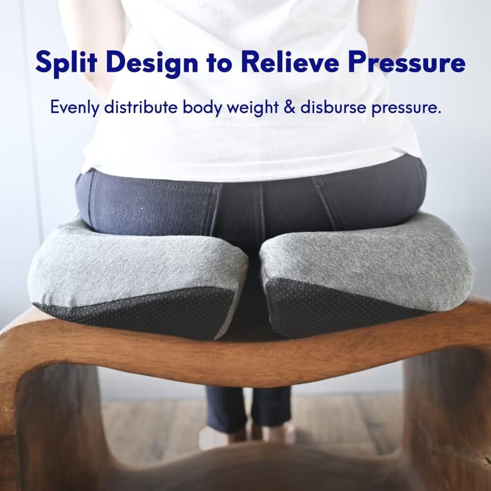 Cushion Lab Pressure Relief Seat Cushion Memory Foam Contoured Long Sitting Hour