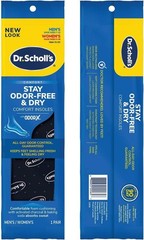 Dr Scholl’s Stay Odor Free & Dry Insoles Unisex Mens 7-13 Women’s 5-10