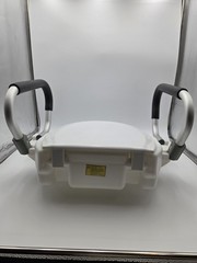 Drive Medical 2-in-1 Raised Toilet Seat w/Padded Arms Safety Support Up To 300#