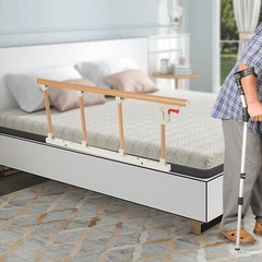 Foldable Bed Rails For Elderly Medical Hospital Side Wooden Adults Guard Rail