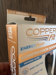 Copper Fit Energy Plus Compression Socks Black Size L/XL Unisex