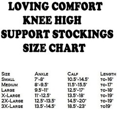Loving Comfort Knee High Support Stockings Closed Toe 20-30 (Beige) X-Large