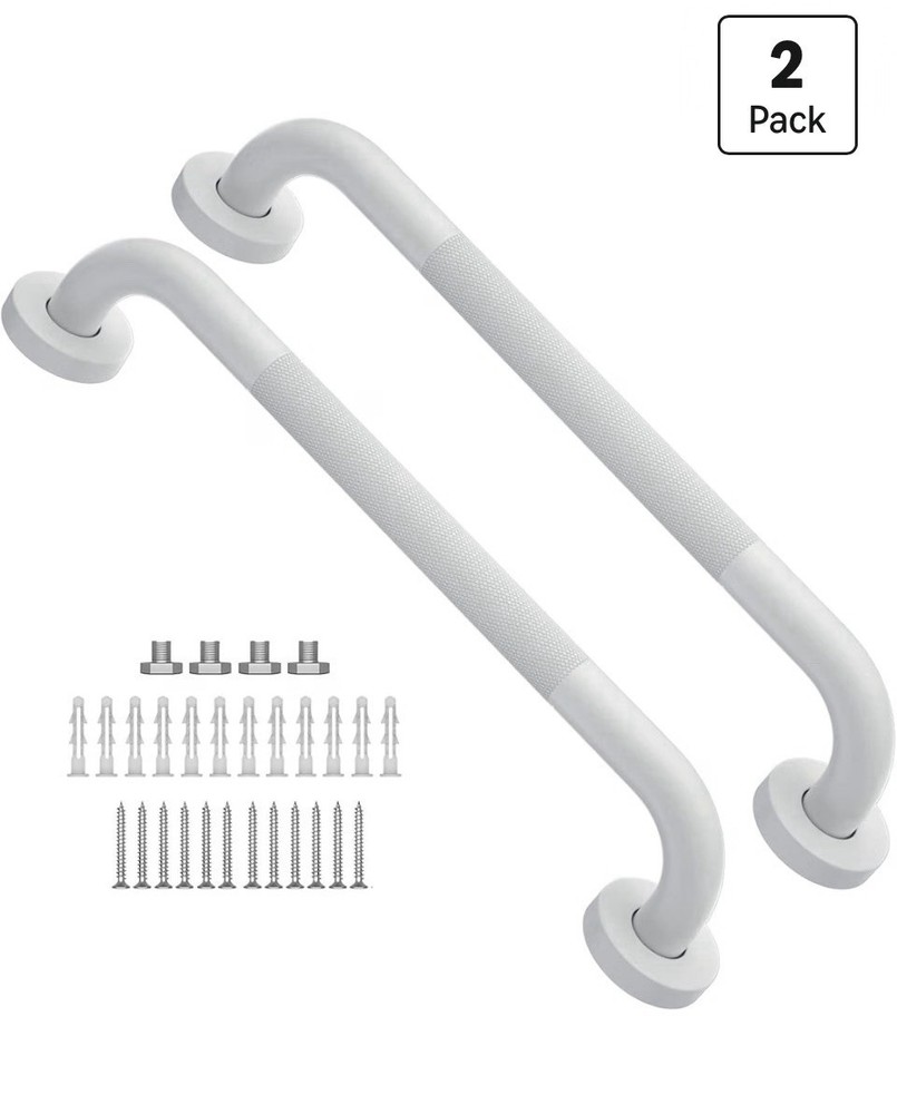16 Inch Anti Slip Shower Grab Bar Oil Rubbed White, Munzong Bathroom Grab Bar