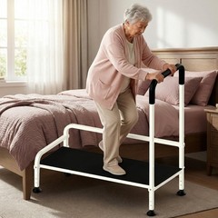 Seniors Assist Step Stool with Support Handrail, Non-Slip Platform, Height Ad…