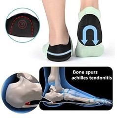 2x Plantar Fasciitis Relief Heel Cups for Foot Pain Relief Elastic Gel Pads USA