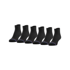 MediPeds Women’s Black Half Cushion Low Cut Socks, 6 Pairs shoe size 6-10