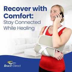 Brace Direct Adjustable Foam Arm Sling Shoulder Immobilizer for Rotator Cuff Rep