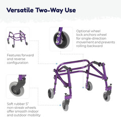 Nimbo 2G Lightweight Posterior Walker – Large, Wizard Purple Mobility Aid